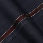 Big Checks-Navy Blue, Wool Blend, Tropical Exclusive Suiting Fabric