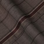 Windowpane Checks-Cedar Brown, Wool Blend, Tropical Exclusive Suiting Fabric