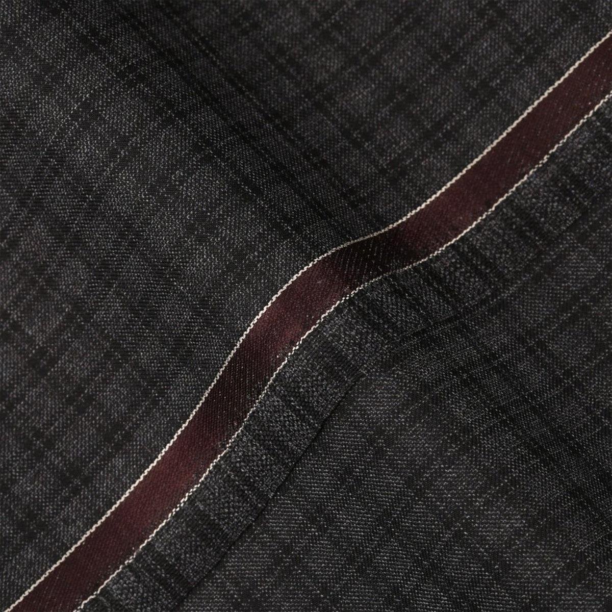 10-1.jpg Windowpane Mini Checks-Dark Grey, Wool Blend, Tropical Exclusive Suiting Fabric - Image 1
