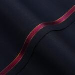 End on End Textured-Prussian Blue, Wool Blend, Featherlight Suiting Fabric