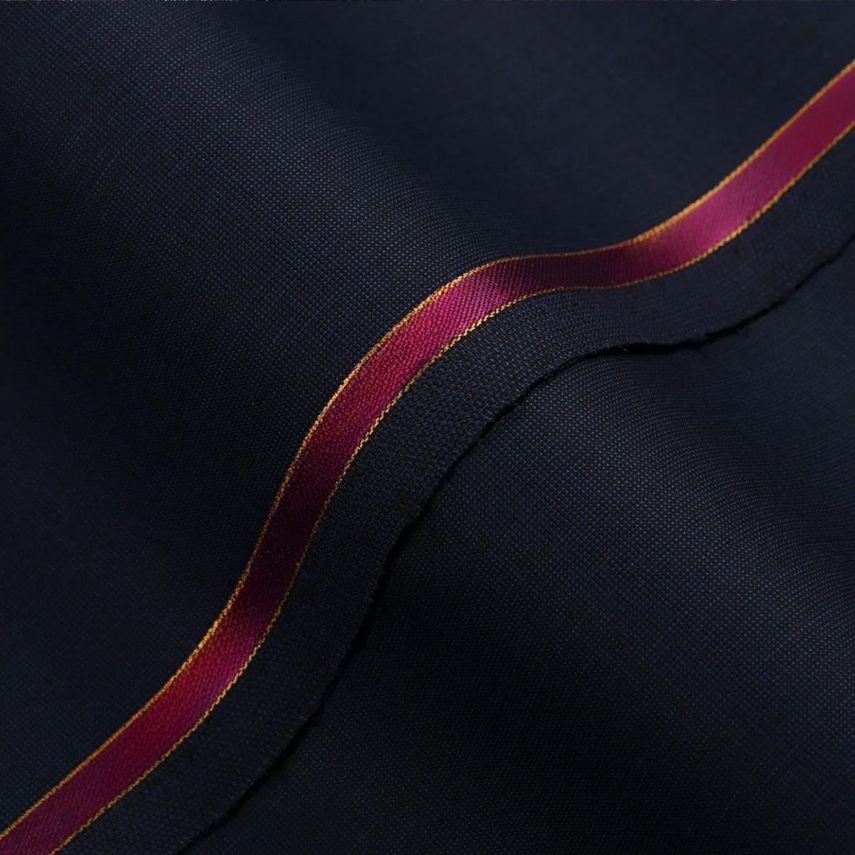 13-2.jpg End on End Textured-Prussian Blue, Wool Blend, Featherlight Suiting Fabric - Image 1