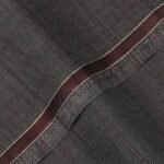 Glen Plaid Checks-Medium Grey, Wool Blend, Tropical Exclusive Suiting Fabric