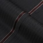 Self Textured Stripes-Dark Grey, Wool Blend, Tropical Exclusive Suiting Fabric
