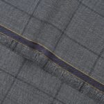 Big Checks Glen Plaid-Carbon Grey, S 100 Pure Wool, Bellini Suiting Fabric