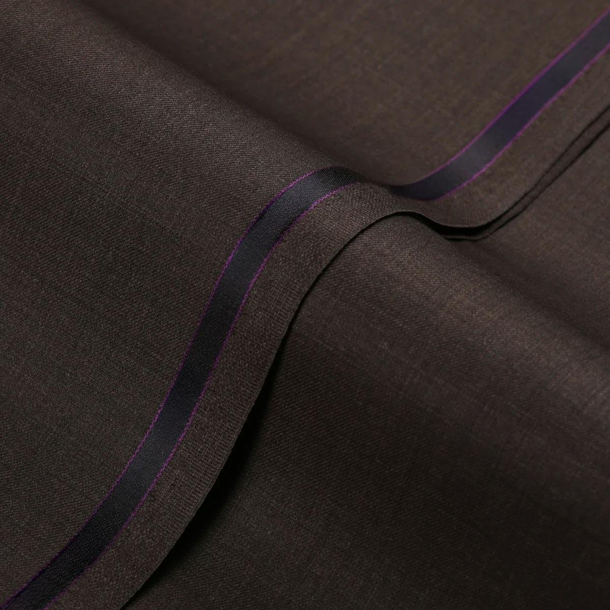 3-edit.jpg Plain-Tuscan Brown, Wool Rich, Ivory Premium Suiting Fabric - Image 1