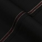 Self Textured Stripes-Black, Wool Blend, Tropical Exclusive Suiting Fabric