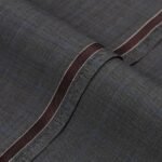 Windowpane Checks-Slate Grey, Wool Blend, Tropical Exclusive Suiting Fabric