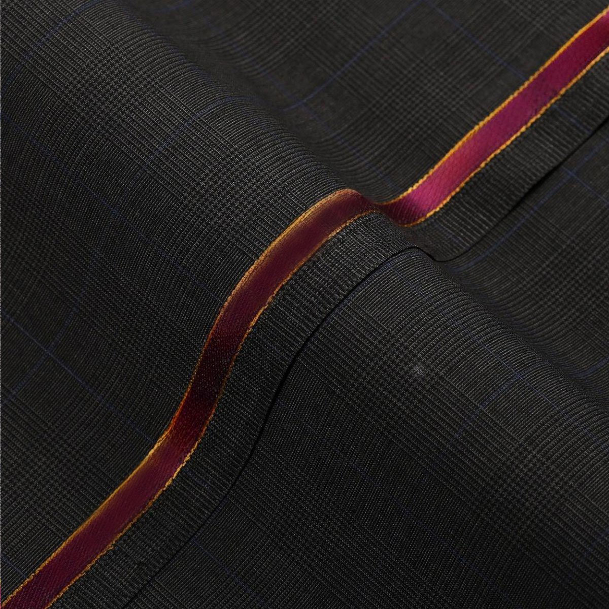 4-2.jpg Glen Plaid Checks-Charcoal Grey, Wool Blend, Featherlight Suiting Fabric - Image 1