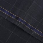 Big Checks-Charcoal Grey, S 100 Pure Wool, Bellini Suiting Fabric