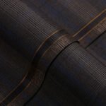 Glen Plaid Checks-Charcoal Grey, S 100s Pure Wool, Bellini Suiting Fabric