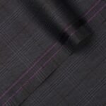 Big Checks-Shadow Grey, Ivory Premium Wool Rich Suiting Fabric