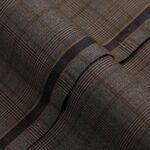 Glen Plaid Checks-Carbon Grey, S 100s Pure Wool, Bellini Suiting Fabric