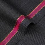 Glen Plaid Checks-Midnight Blue, Featherlight Wool Blend / Poly Wool Suiting Fabric