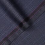 Big Checks-Dark Blue, Ivory Premium Wool Rich Suiting Fabric